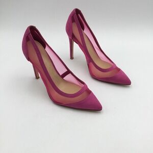 Guess Women's Pink Suede & Mesh Pointed Toe Stiletto Heels Size 6